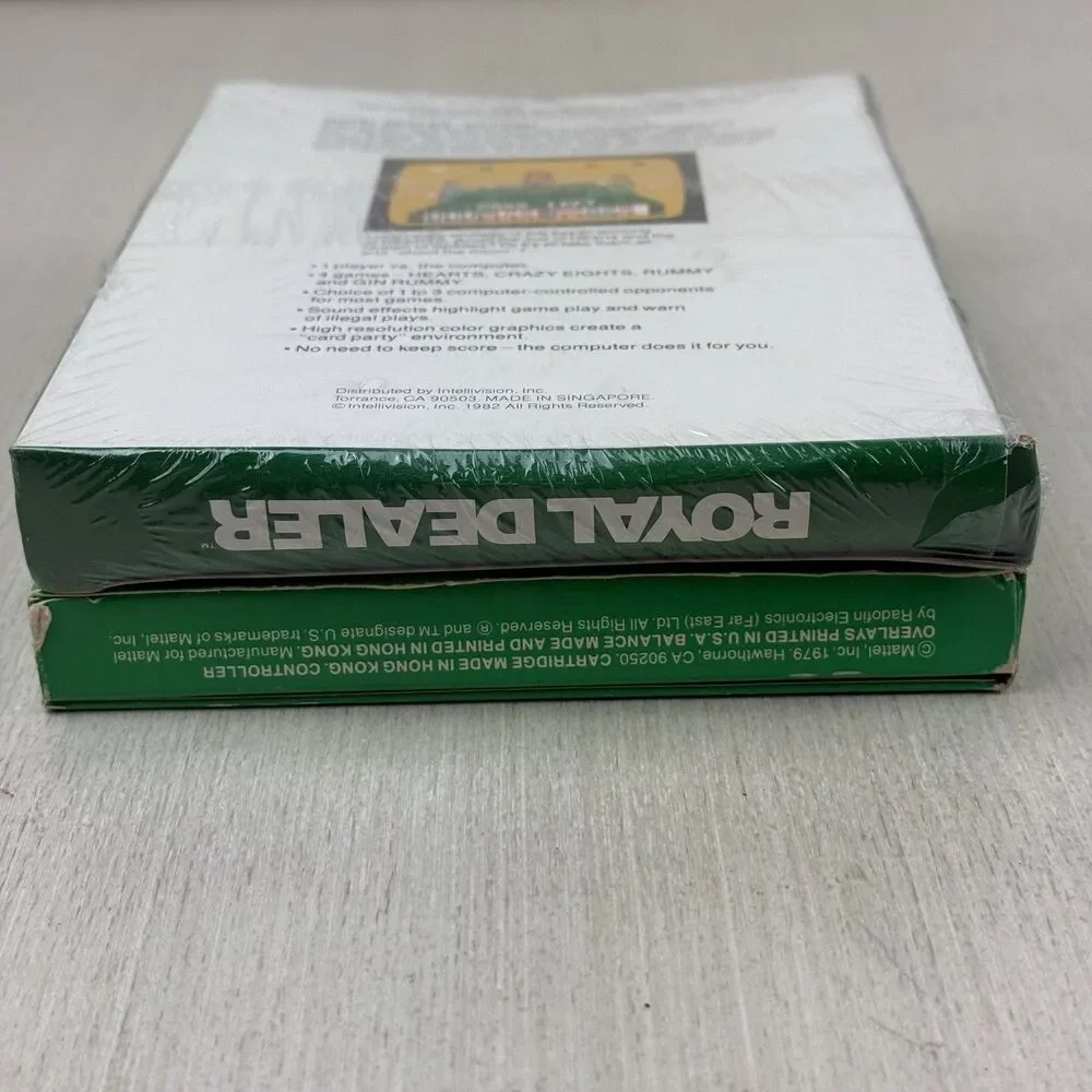 Lot of 2 Intellivision Poker & Blackjack Royal Dealer Complete Games Cards